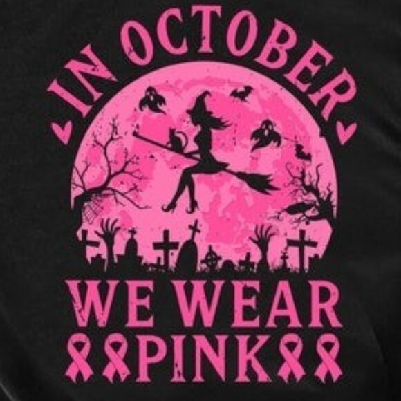 Breast Cancer Witch Shirt, Breast Cancer T-Shirt - Picture 2 of 3